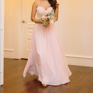 Blush bridesmaid dress